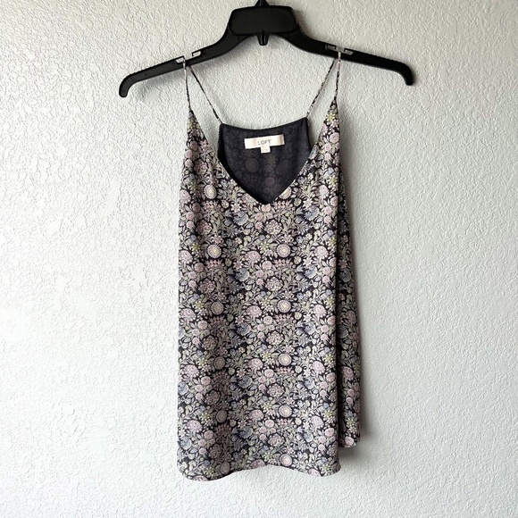 LOFT large spaghetti strap floral top - Picture 1 of 7